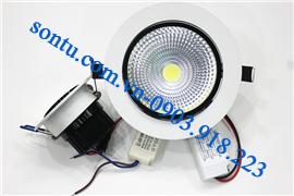  Đèn âm trần nhom CUB viền đen