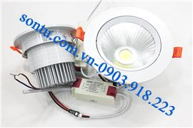  Đèn âm trần nhôm CUB viền trắng