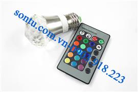  Đèn E27 RGB khía có Romote