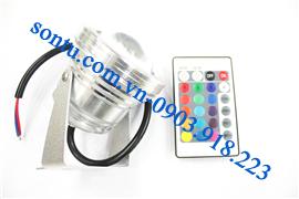  Đèn pha dưới nước 10w 3 màu có điều khiển DC12v